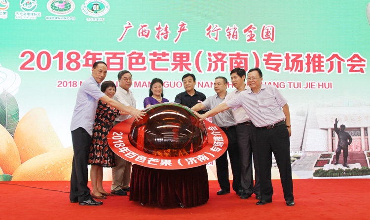 百色芒果（济南）专场推介会在济南堤口果品批发市场隆重举办