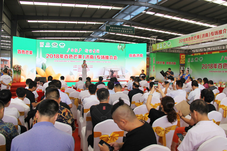百色芒果（濟(jì)南）專場推介會(huì)在濟(jì)南堤口果品批發(fā)市場隆重舉辦